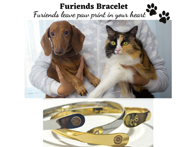 Furry Friends Bracelets, Engraved  Furiends leave paw print in your heart- Paw Prints ( Furry Friends) Dog Bracelets, Cat Bracelets ,Pet Bracelets