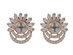 Princess Cut Oval Baguette Cubic Zirconia Stud Earrings (Rose Gold)