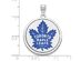 Sterling Silver NHL Toronto Maple Leafs Logo Picture Disc Pendant