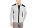 Alfani Men's Classic-Fit Colorblocked Full-Zip Cardigan Grey Size 2 Extra Large