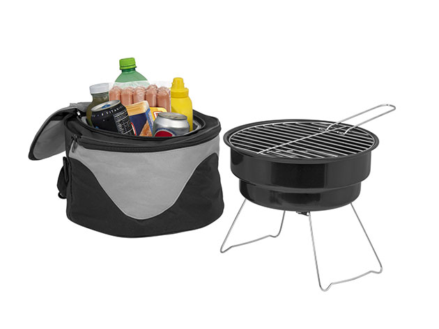 The Backyard Portable Barbecue Grill & Cooler Combo