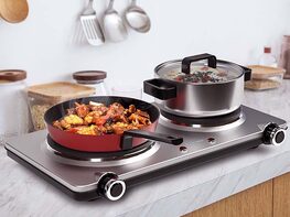 GIVENEU 1800W Portable Electric Stove with Double Burner