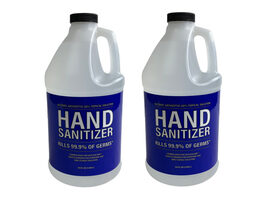 Liquid Hand Sanitizer with 80% Antiseptic Alcohol Solution (2-Pack/64Oz)