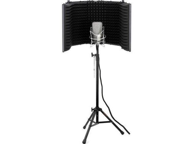 Auray RFMS580 Hold Reflection Filter & Microphone Non-Slip Feet Tripod Mic Stand