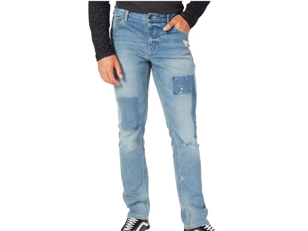 American Rag Men's Drift Paint Splatter Slim Stretch Size 32x34