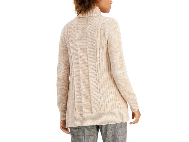 Charter Club Women's Marled Shawl-Collar Cardigan Black Size XX-Large