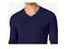 Alfani Mens V-Neck Regular-Fit Ribbed Sweater Navy Size XX-Large