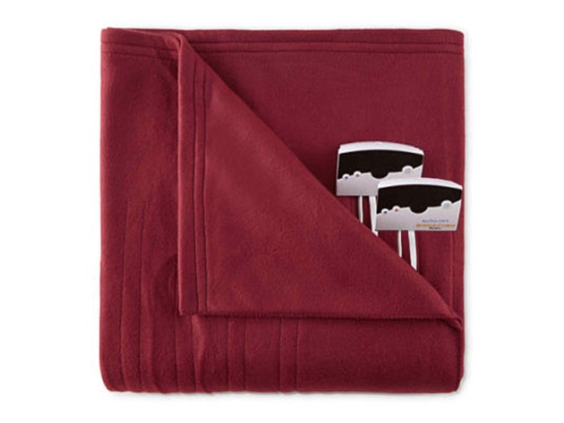 Biddeford 1000-9052106-302 Comfort Knit Fleece Electric Heated Blanket Twin Red