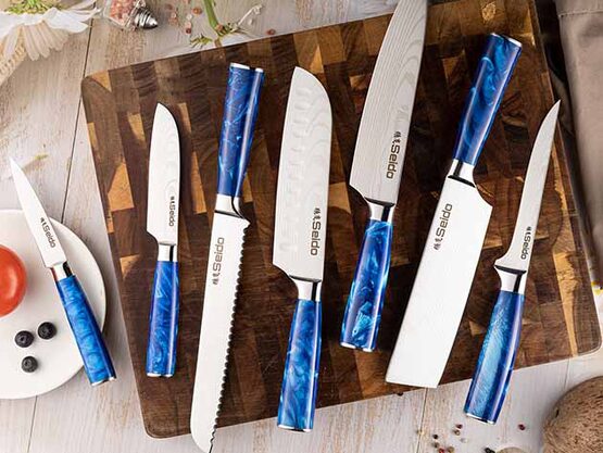 Seido Caveman 5-Piece Butcher Knife Set