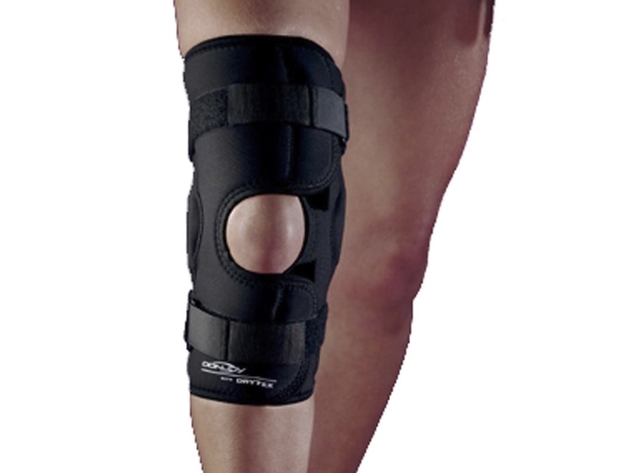 Donjoy Drytex Sport Hinged Knee Sleeve, Helps to Stabilize Knee, Large: 53-60 cm, Black