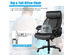 Costway Big & Tall 400lb Massage Office Chair Executive PU Leather Computer Desk Chair - Black