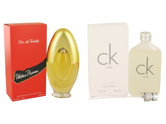 Gift set  PALOMA PICASSO by Paloma Picasso EDT Spray 3.4 oz And  CK ONE EDT Pour/Spray (Unisex) 1.7 oz