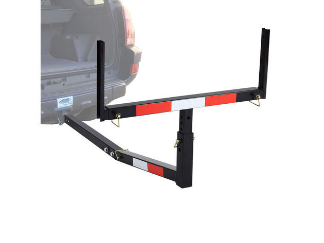 Costway Pick Up Truck Bed Hitch Extender Adjustable Steel Extension Rack Loads Flag