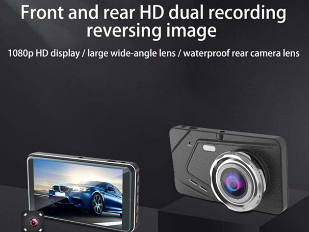 Nu Nu 170° Wide-View Dual Lens Dash Cam