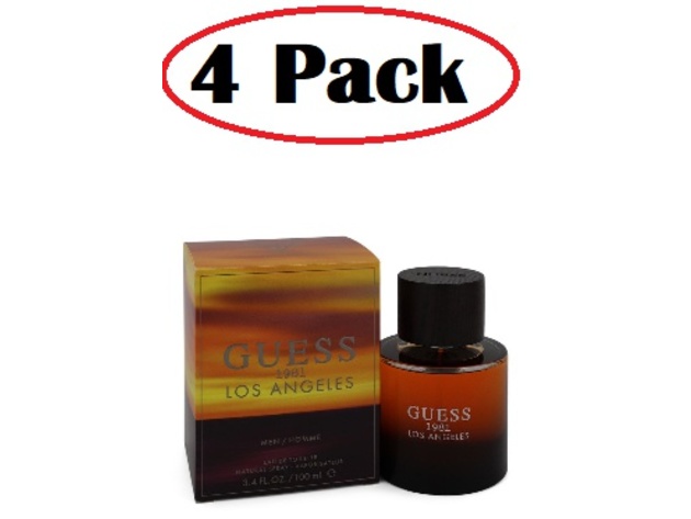 4 Pack of Guess 1981 Los Angeles by Guess Eau De Toilette Spray 3.4 oz