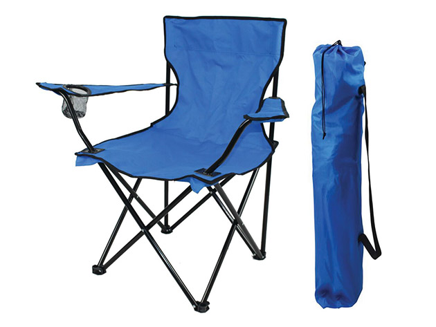 Riptide Blue Promech Racing Fold-Up Camping Garden Paddock Chair with Carry Bag