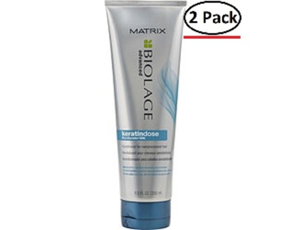 BIOLAGE by Matrix KERATINDOSE PRO-KERATIN + SILK CONDITIONER FOR OVERPROCESSED HAIR 8.5 OZ for UNISEX ---(Package Of 2)