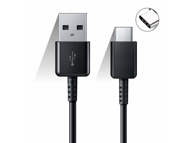Adpative Fast Car w/USB-C Cable for Samsung Galaxy S9, S8, Note 8 & Type C Devices like LG G5 - Black