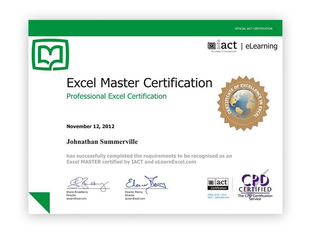 eLearnExcel Microsoft Excel Certification School