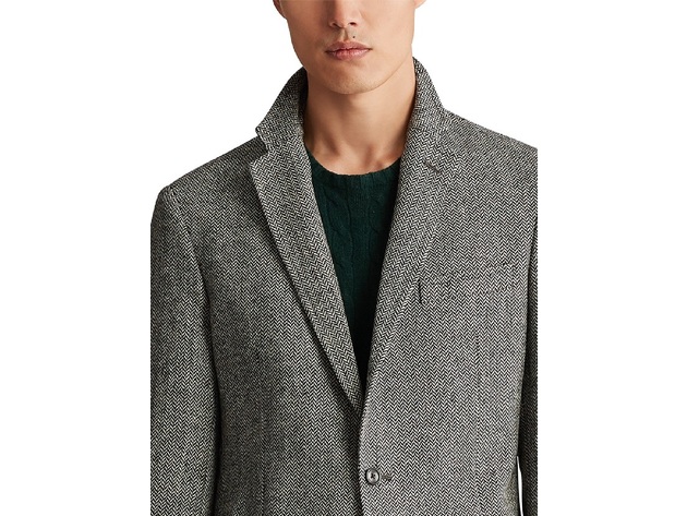 Polo Ralph Lauren Men's  Herringbone Sport Coat Black Size 41 Regular