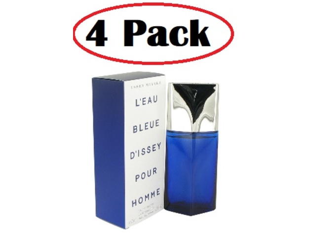 4 Pack of L'EAU BLEUE D'ISSEY POUR HOMME by Issey Miyake Eau De Toilette Spray 2.5 oz