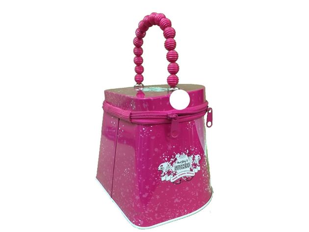 High School Musical Tin Box Carry All Tote Purse with Zipper - Pink