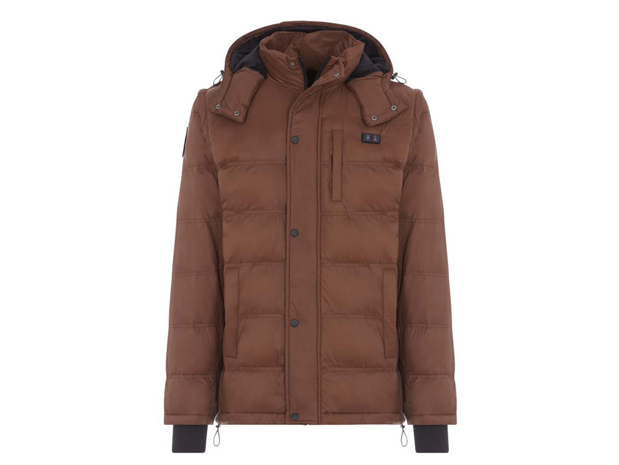 Men's Helios Hybrid Heated Coat with Power Bank (Mocha/Small)