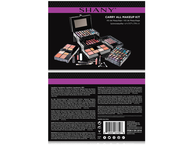 SHANY All In One Makeup Kit (Eye Shadow, Blushes, Powder, Lipstick & More) Holiday Exclusive - BLACK