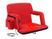Extra Wide Heated Reclining Stadium Seat with Armrests & Side Pockets (Red)