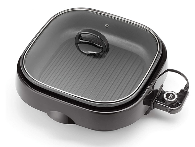 Aroma Housewares ASP-218B 4-Quart 3-in-1 Cool-Touch Electric Indoor Grill
