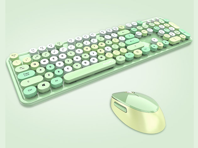 Retro Keyboard & Mouse Combo (Green)