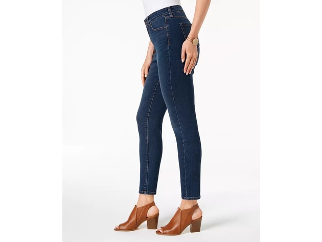 Style & Co Women's Curvy-Fit Skinny Jeans Navy Size 10