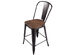 Goplus Copper Set of 4 Metal Wood Counter Stool Dining Kitchen Bar Chairs Rustic 