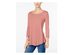 JM Collection Women's Collection Scoop-Neck Top Pink Size X-Large