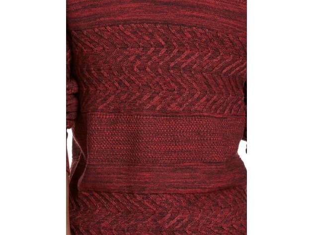 American Rag Men's Multi-Textured Shawl-Collar Sweater Wine Size Large