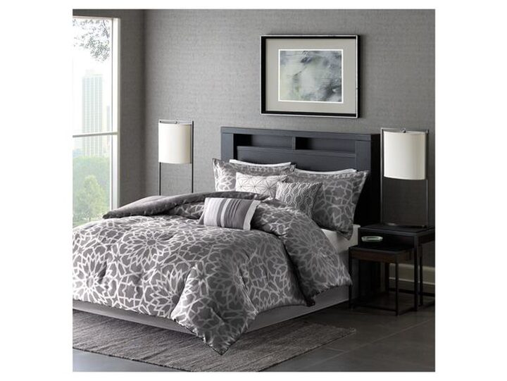 Goldstar Bedding 8-Piece King Comforter Set in Grey