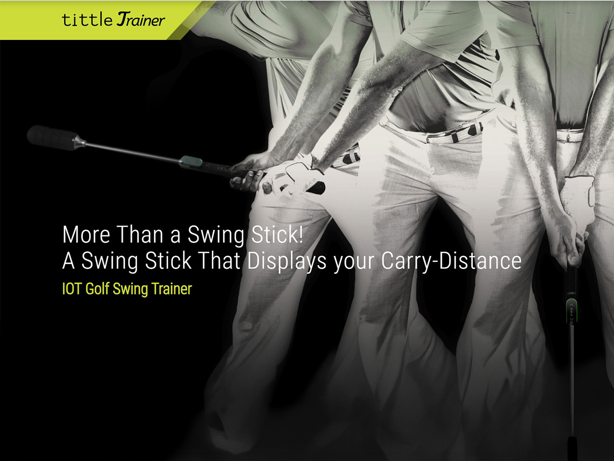 Tittle Golf Swing Trainer with Carry-Distance Display