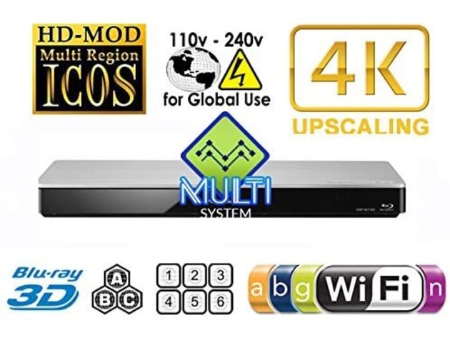 PANASONIC 420 2K/4K Dual HDMI Smart Network Multi System Blu Ray Disc DVD Player 100~240V 50/60Hz for World-Wide Use - 6 Feet HDMI Cable is included by Panasonic