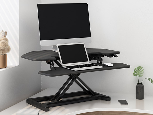 FlexiSpot M7C Desk Riser with Deep Keyboard Tray