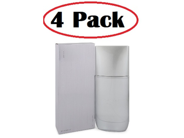 4 Pack of Ice Platinum by Sakamichi Eau De Parfum Spray 3.4 oz