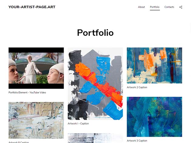 10-Yr Standard .ART Domain Name with Site Builder $100 for $49.99