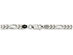 Figaro Chain Bracelet in Sterling Silver 9 Inches (5.25mm)