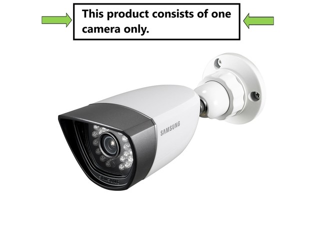 Samsung SDC-7340BC Weatherproof Night Vision Camera with 60 Feet BNC Cable Included, White (Refurbished)