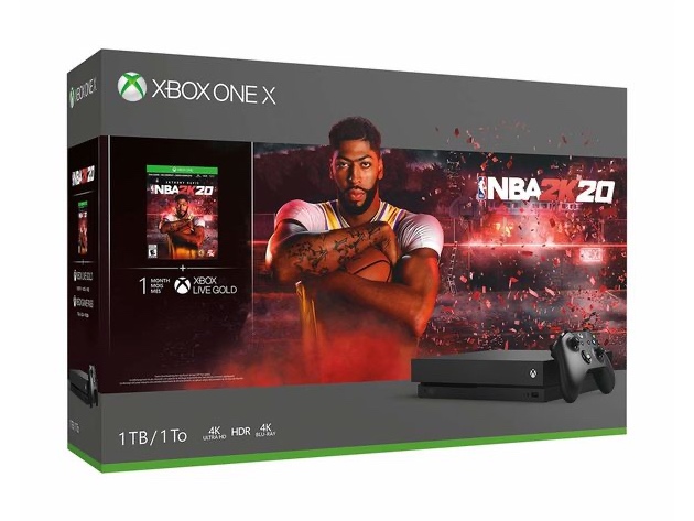 Microsoft Xbox One X 1TB Console with Wireless Controller and NBA 2K20 Bundle