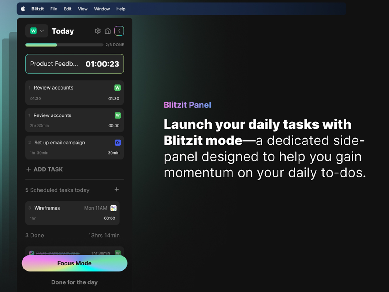 Blitzit: To-Do List & Task Management App (Lifetime Subscription)