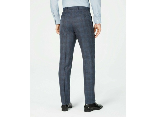 Michael Kors Men's Plaid Dress Pants Blue Size 40x32
