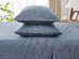 Kathy Ireland 4 Piece Heathered Jersey Knit Cotton Sheet Set (Full/Denim)
