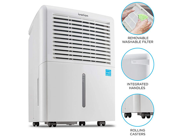 Ivation 4,500sqf Smart Wi-Fi Energy Star Dehumidifier with App & Pump