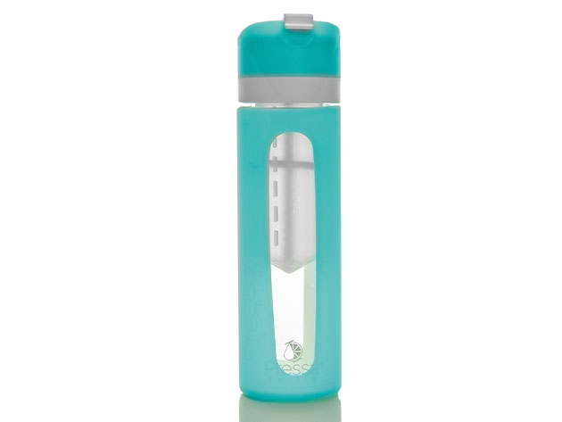 Pressa Bottle: Water Bottle + Built-In Juicer (Seafoam/Glass)