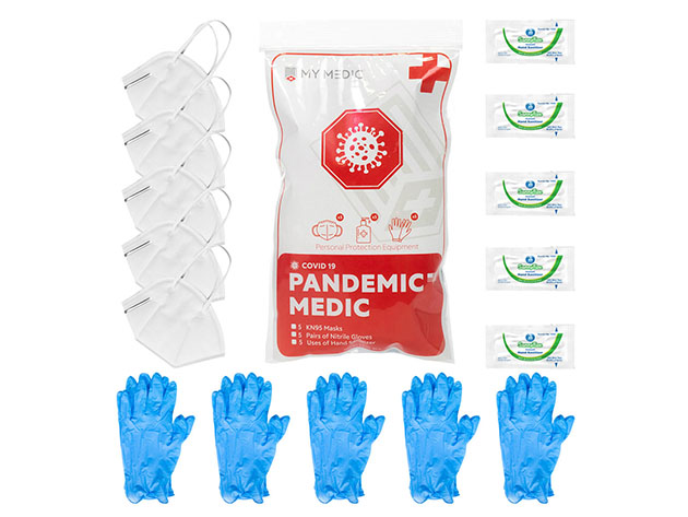 Pandemic Medic™ Bundle: KN95 Masks, Hand Sanitizers & Nitrile Gloves